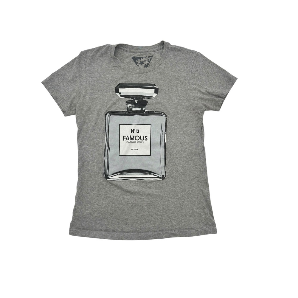Famous Stars and Straps No 13 Poison Perfume Graphic Tee Heather Gray Large